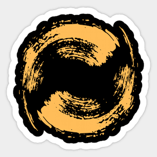 Circular Wave Artwork Design Sticker